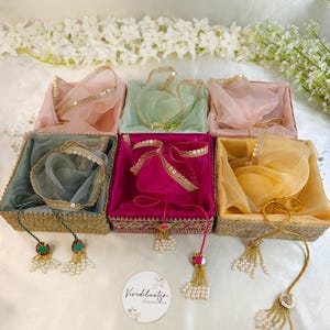Decorative Hamper Tray, Sizes 6x6 Inch, Assorted Color,  Bridal Gift Display
