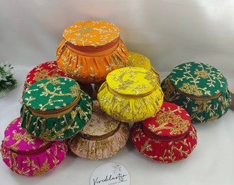Matki Jewellery Box for Nikkah Ceremony- 5 inch (Multicolored)