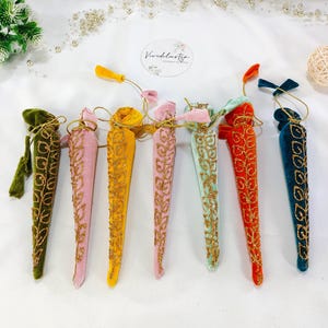 Mehndi Cone Cover Set Decorative Handmade Henna Cone Covers Mehendi Party Decor Heena Accessories Wedding Favors Mehnadi for Bridal Ceremony