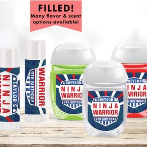 Ninja Warrior Inspired  - Lip Balms Chap Stick or Hand Wash - Best Party Favor Idea