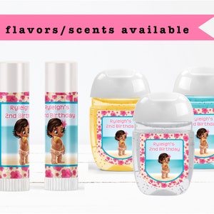 Baby Moana Inspired  - Lip Balms Chap Stick or Hand Wash - Best Party Favor Idea