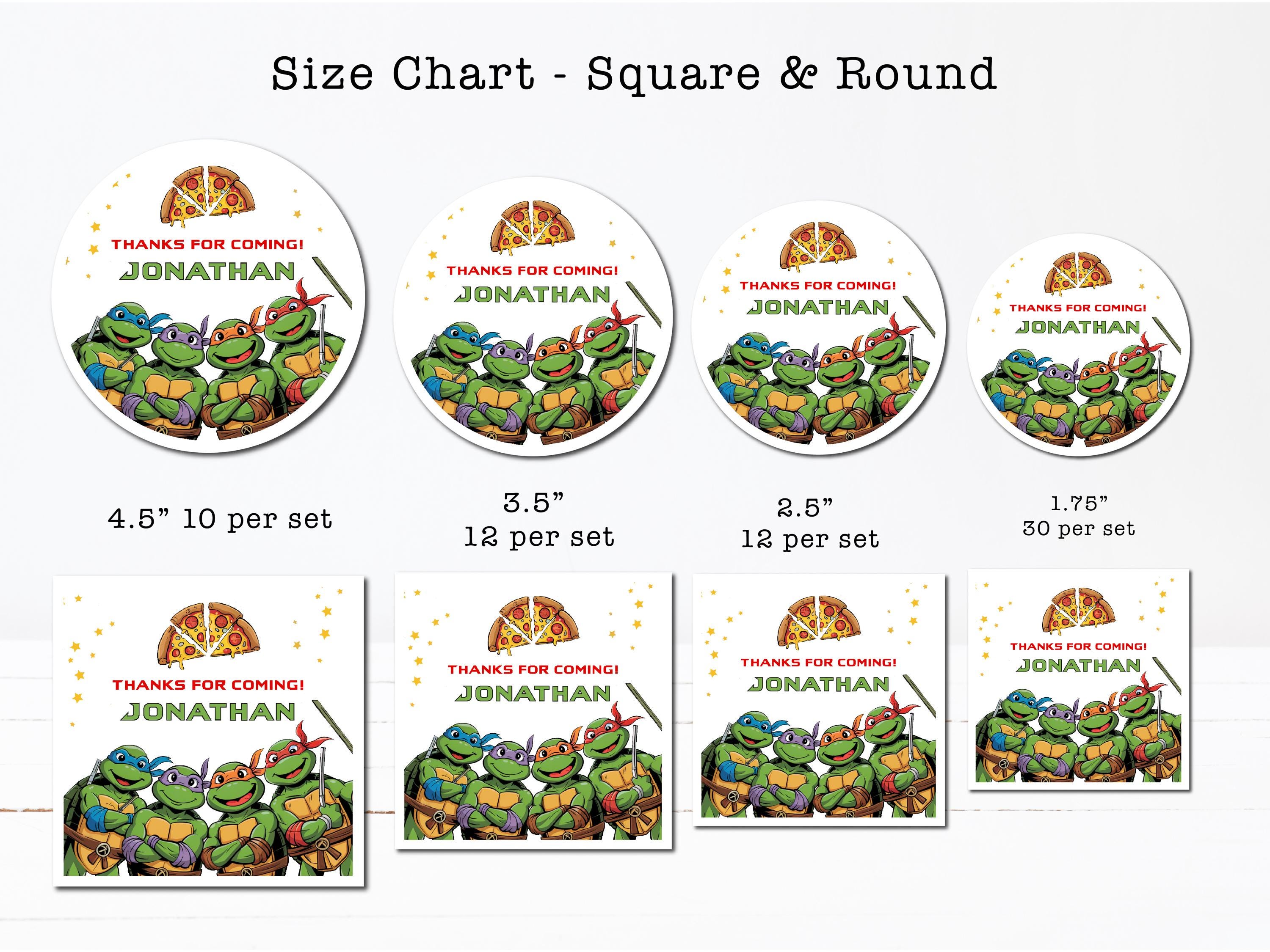Fake Ninja Rurtle Label Ninja Turtles Birthday Fun Ninjas Turtle Karate Pizza Party Glossy ...