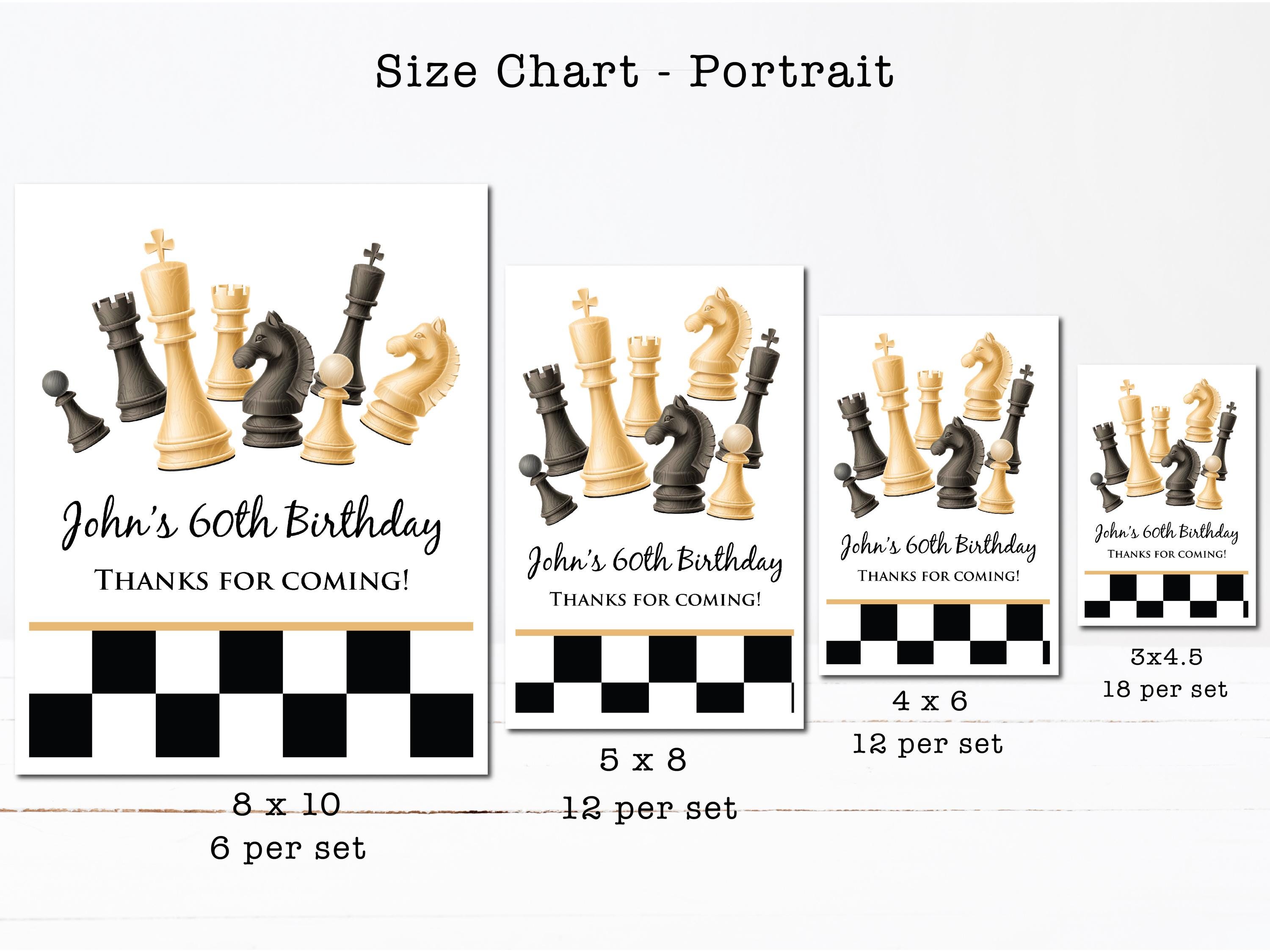 Chess Game Night Chess Board Games Party Chess Player Club PRINTED ...