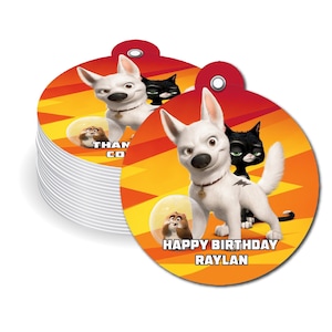 Bolt - PRINTED GIFT TAGS - Thank You Card For Party Favor Bags or Gable Boxes