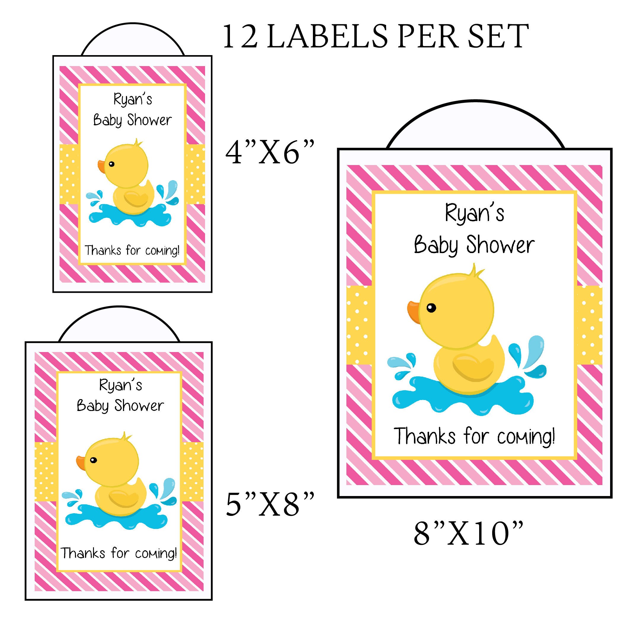 Cute Little Rubber Duck Duckling PRINTED GLOSSY LABELS Etsy