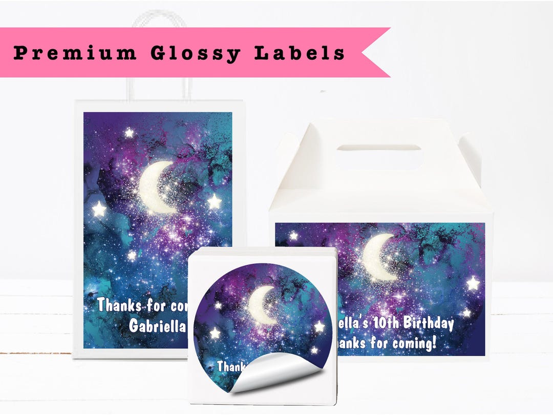 Galaxy Sweet Sixteen Starry Night Navy Blue Purple Outer Space Slumber ...