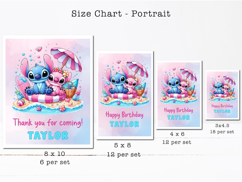 a set of three greeting cards with a picture of a baby stitch stitch stitch stitch