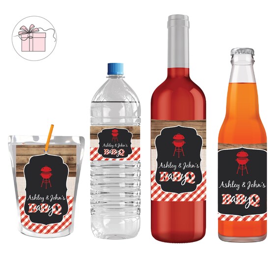 Baby Q Couples Baby Shower Backyard q Bash Red Gigham Etsy 日本