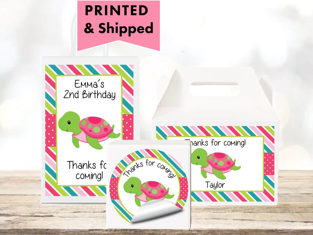 Cute Sea Turtle Girl Tropical Under the Sea Ocean - PRINTED GLOSSY ...