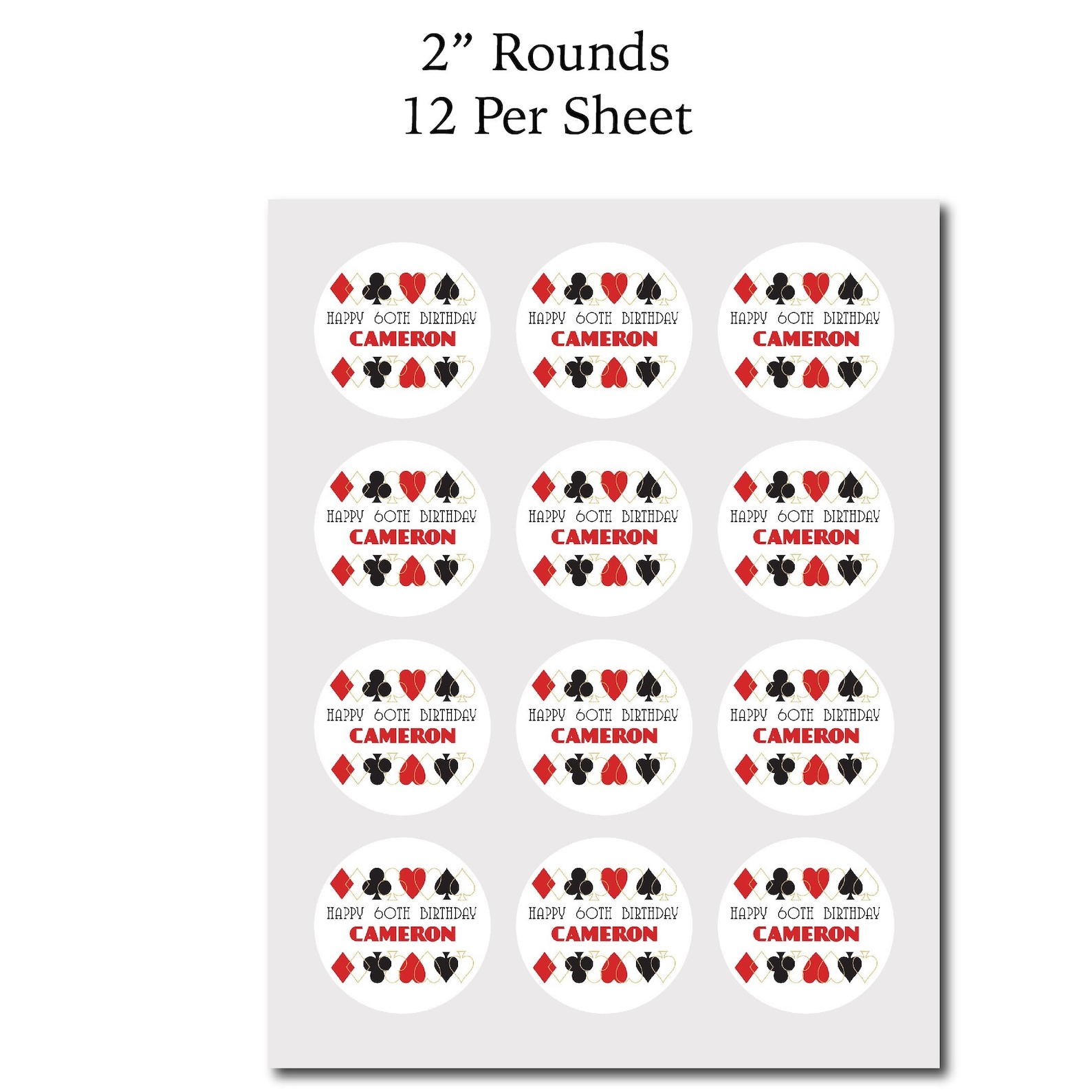 Poker Casino Las Vegas Playing Cards Black Red Gold Fancy Etsy