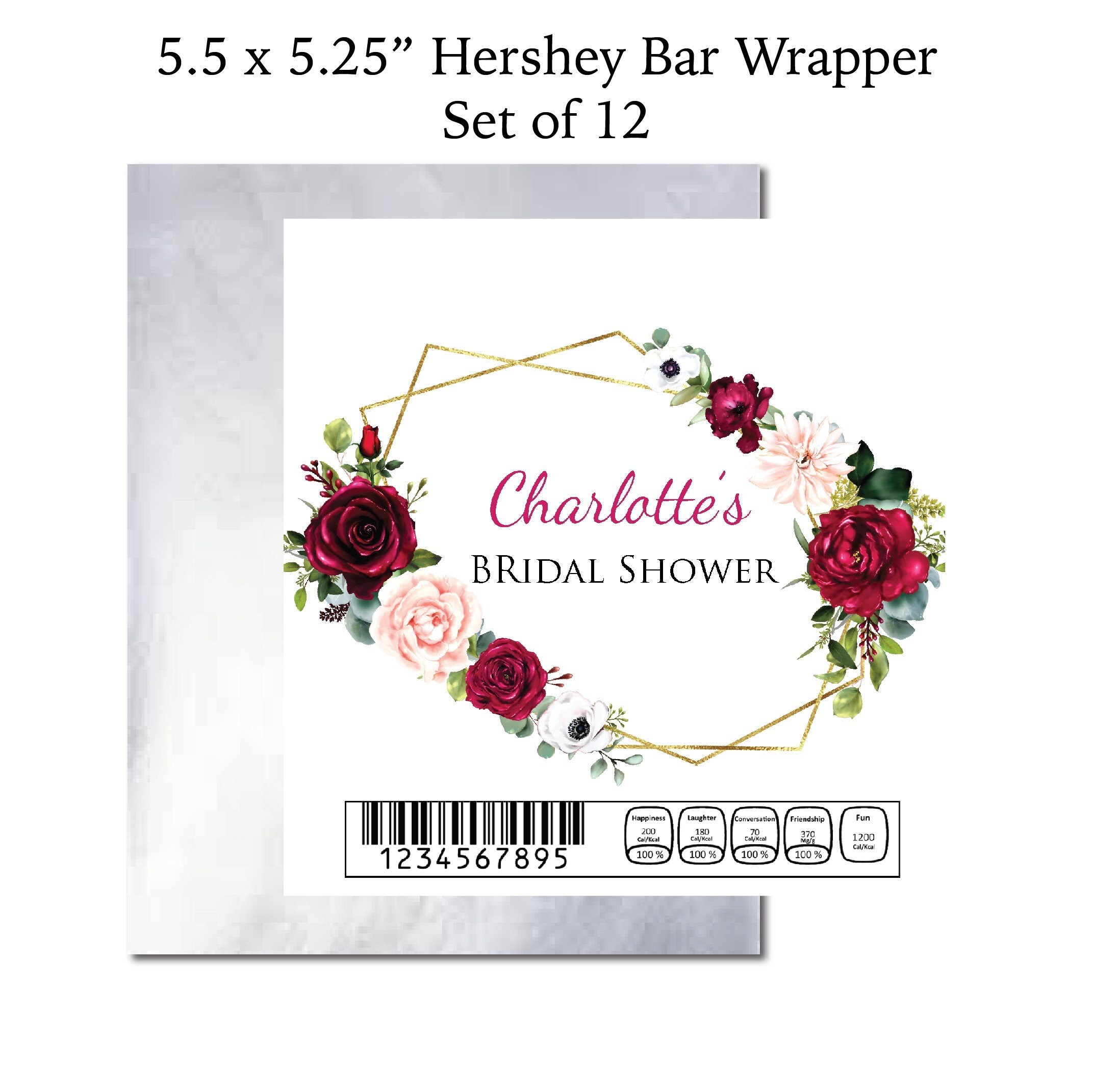 Burgundy Pink Flowers Floral Gold Frame Watercolor PRINTED | Etsy