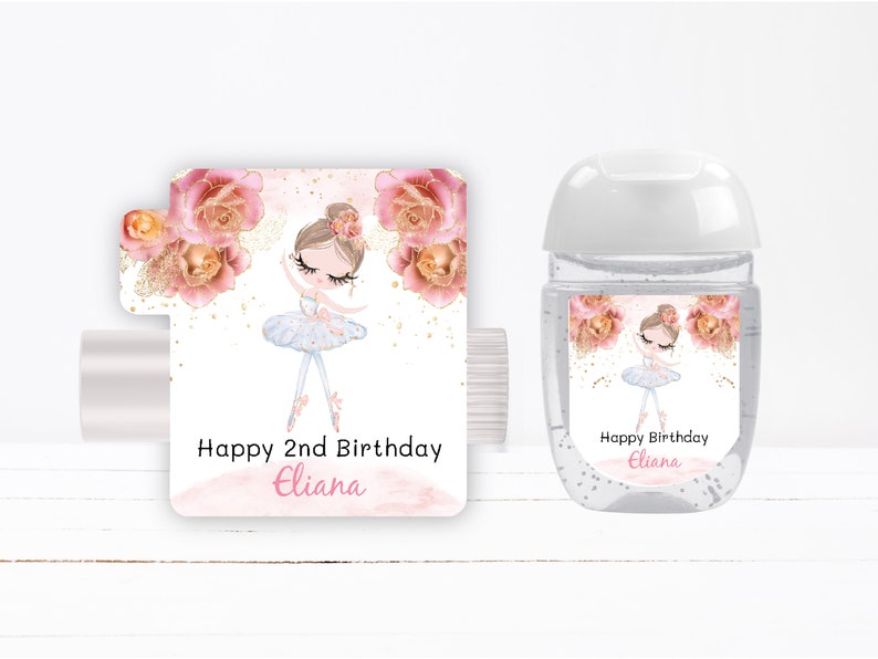 Pink Floral Gold Glitter Ballerina Ballet Tutu Birthday Cute Etsy