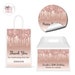 Rose Gold Dripping Glitters  - PRINTED GLOSSY LABELS - For Party Favor Bags, Gable Boxes, Gift Bags, Round Square Stickers 