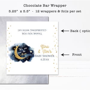 Over the Moon Twinkle Little Star Navy Watercolor Cloud Sky Gold Stars ...