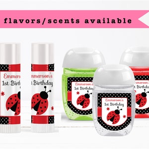Red Ladybug  - Lip Balms Chap Stick or Hand Wash - Best Party Favor Idea