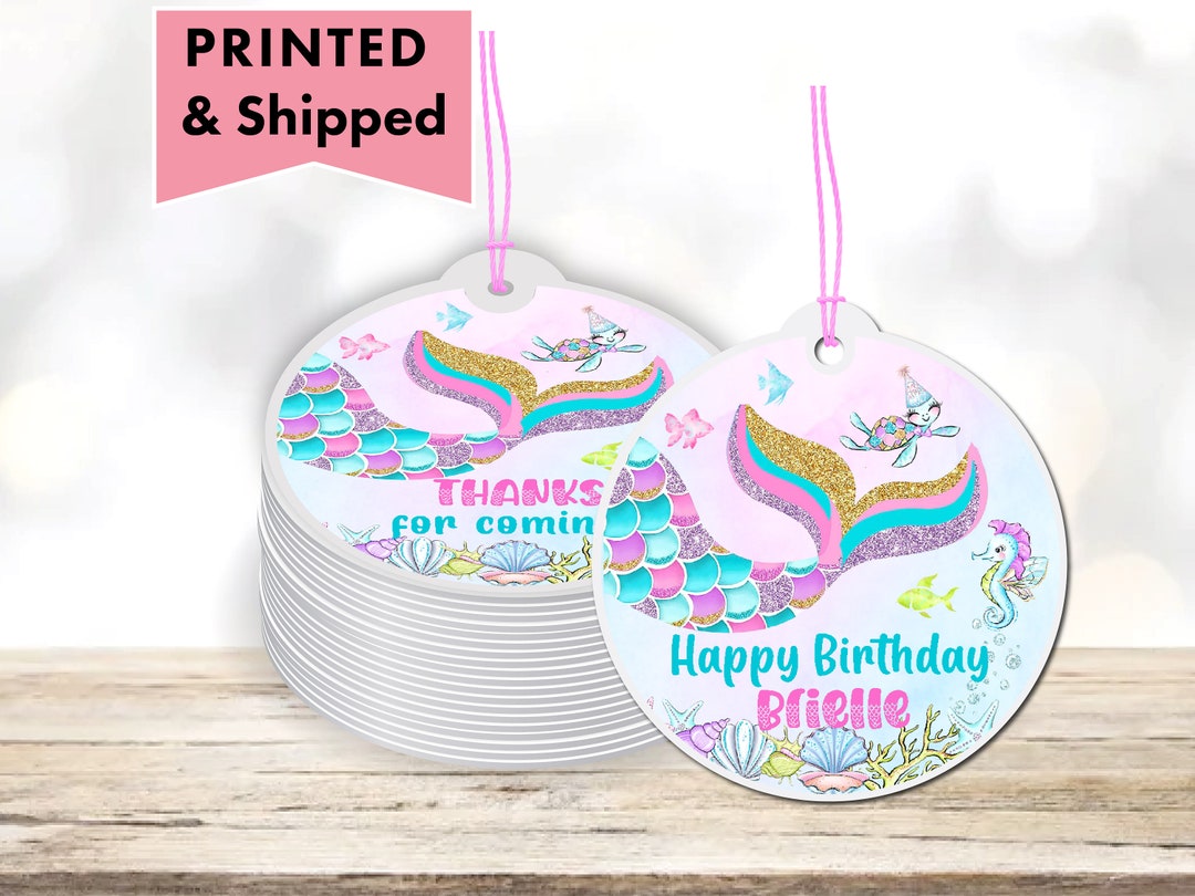 Mermaid Birthday Under the Sea Party Gold Glitter Turtle Pastel Gift ...