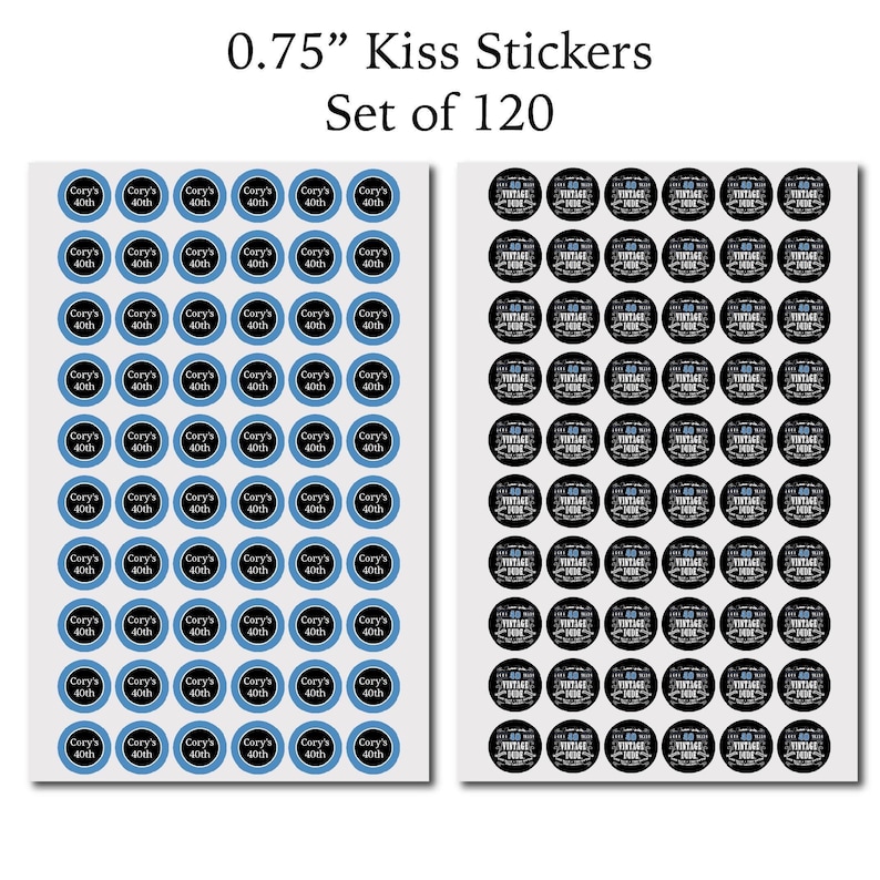 Vintage Dude The Man Myth Legend Men's 40th or Any Age - PRINTED CANDY WRAPPERS Chocolate Kiss Stickers - imagem 3