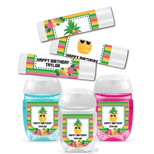 Pineapple Sweet One Summer Fruit Let's Party Bright Colorful  |- Lip Balms Chap Stick or Hand Wash - Best Party Favor Idea