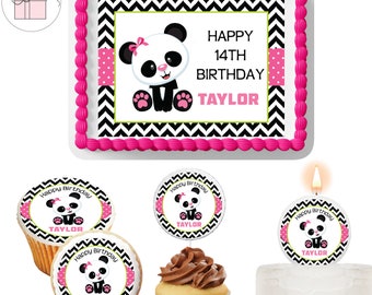 100x Personalised Cup Cake Toppers Picks Flags Chevron design any colour & text 