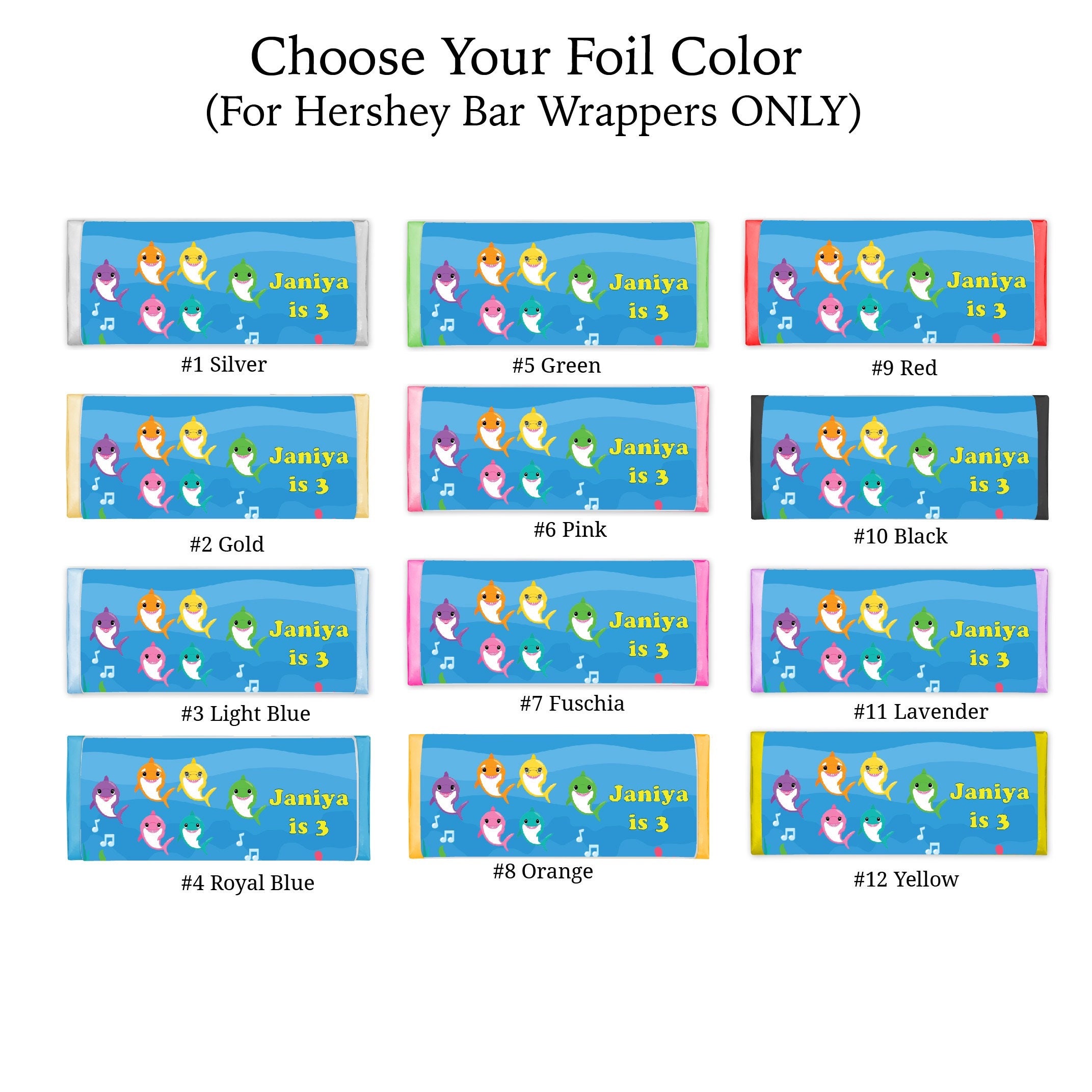 Colorful Kids Baby Shark Family Under the Sea Candy Bar - Etsy