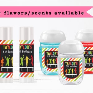 Trampoline | Bounce Jump & Play - Lip Balms Chap Stick or Hand Wash - Best Party Favor Idea