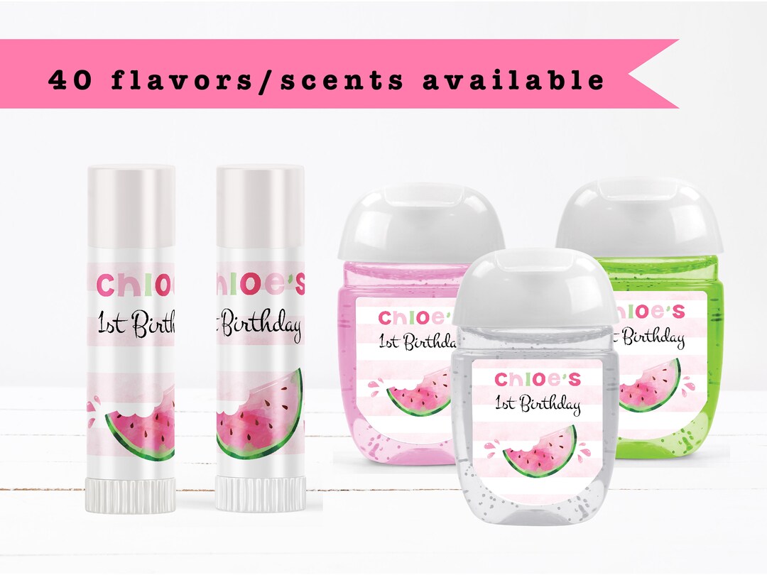 Watermelon One in a Melon Tropical Summer Fruit Lip Balms Chap Stick or Hand Wash Best Party