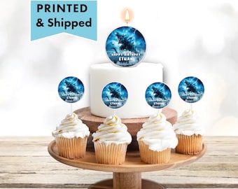 Godzilla Birthday Boys Monster Party, Godzilla King  Cake decorations, candle cake toppers, cupcake pick toppers