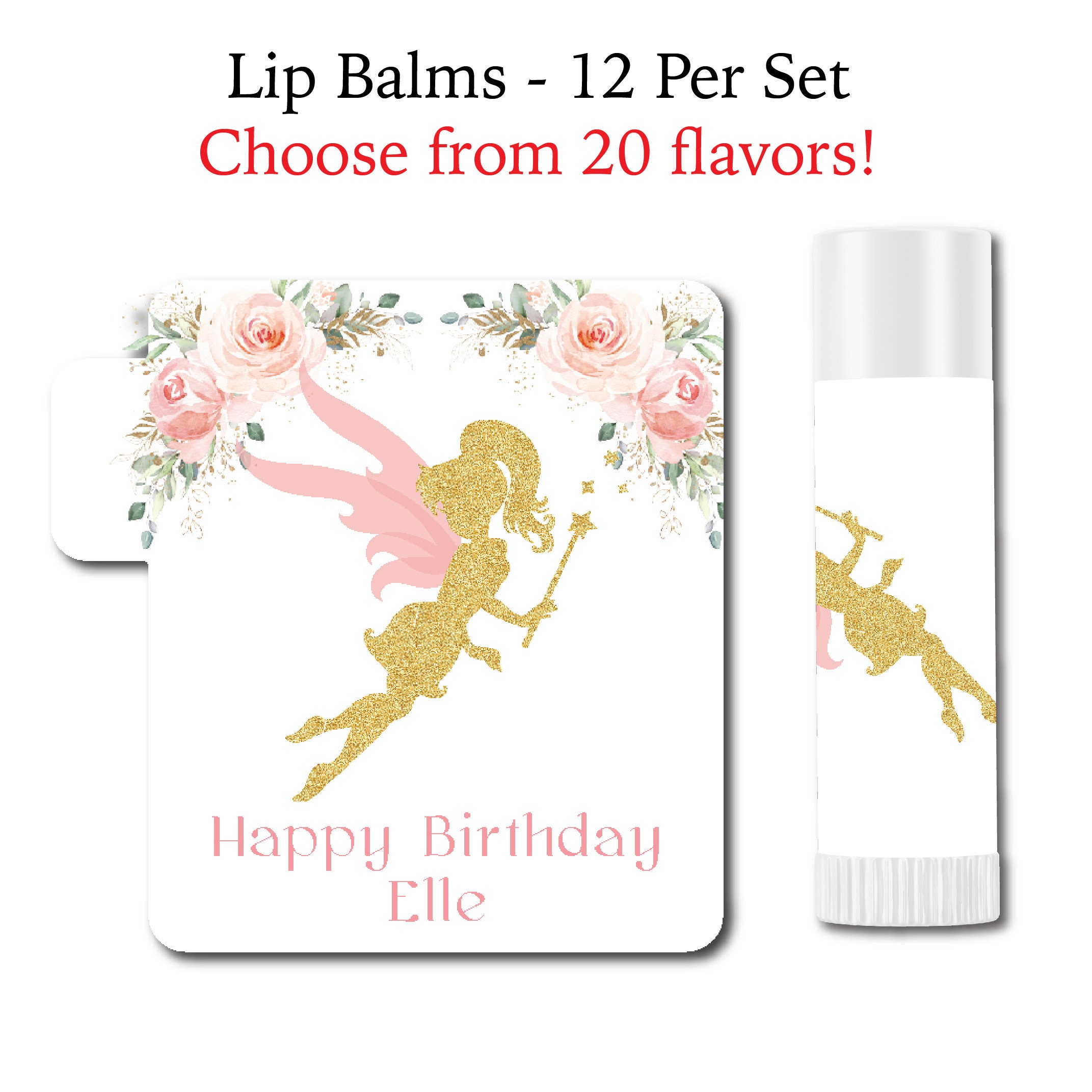 Gold Glitter Fairy Floral Garden Magical Enchanted Lip Balms Etsy