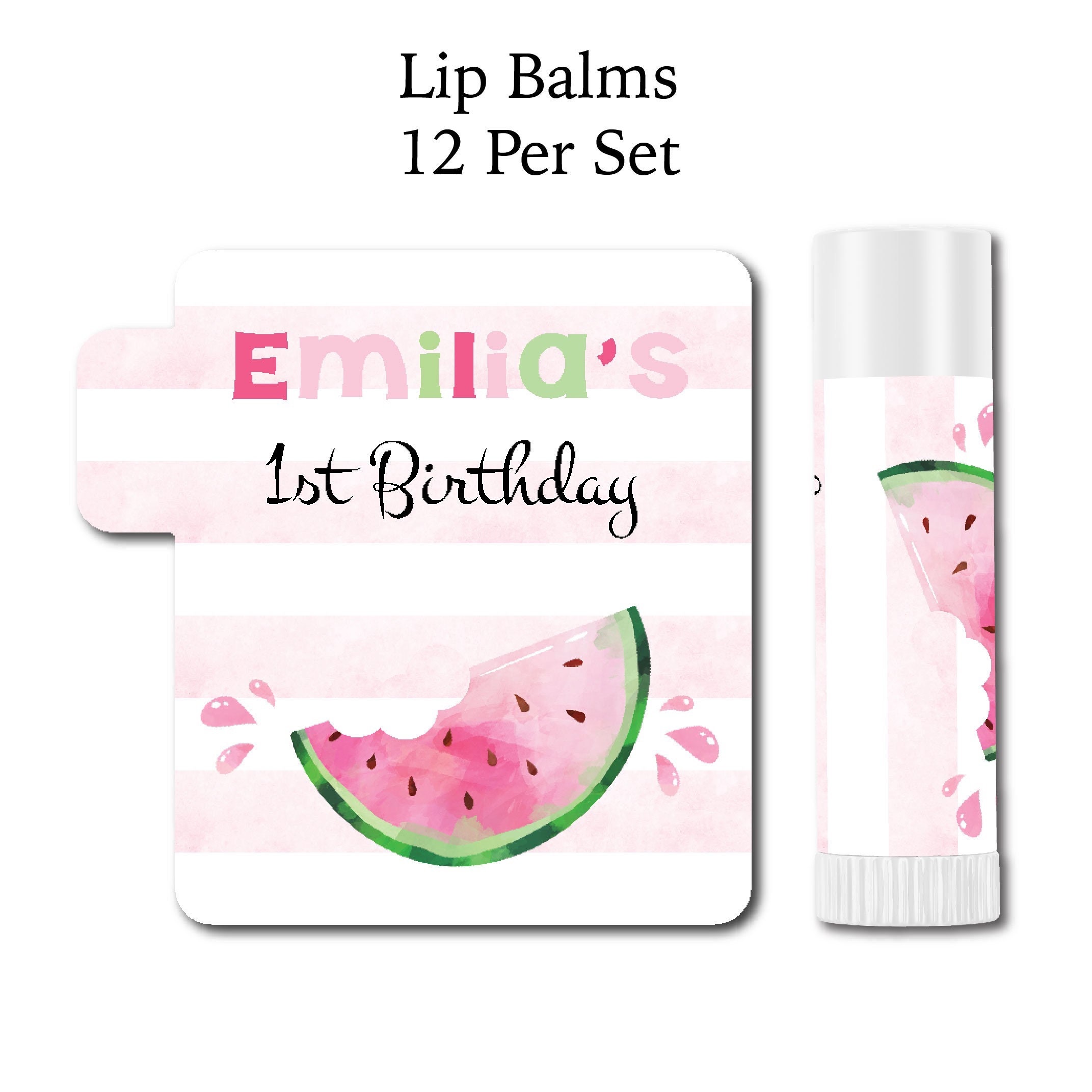 Watermelon One in a Melon Tropical Summer Fruit Lip Balms Etsy