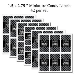 Vintage Dude The Man Myth Legend Men's 70th or Any Age - PRINTED CANDY WRAPPERS Chocolate Kiss Stickers - afbeelding 2