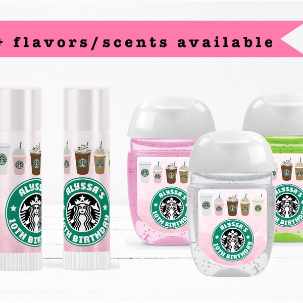 Coffee House Cafe Latte | Cappuuccino   - Lip Balms Chap Stick or Hand Wash - Best Party Favor Idea