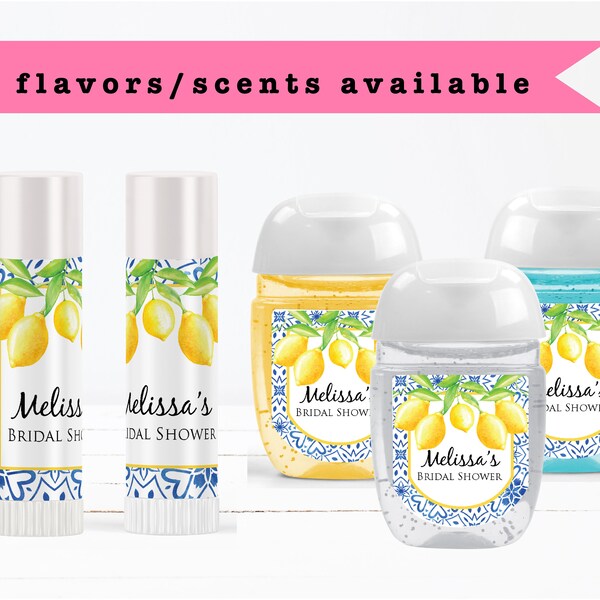 Mediterranean Lemon Main Squeeze Citrus Summer  - Lip Balms Chap Stick or Hand Wash - Best Party Favor Idea