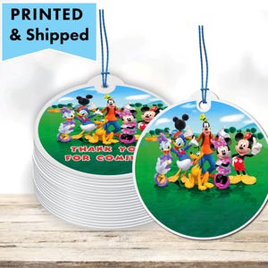 Mickey Mouse  Inspired     - PRINTED GIFT TAGS - Thank You Card For Party Favor Bags or Gable Boxes