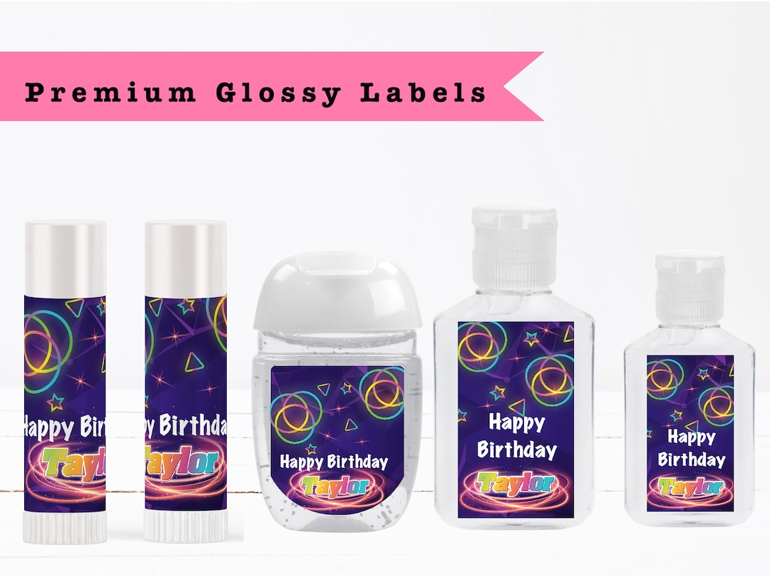 Let's Glow Glow in the Dark Let's Glow Crazy PRINTED GLOSSY Labels for ...