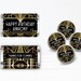 Elegant Gatsby Art Deco Roaring 20s Black Gold Geometric PRINTED CANDY ...