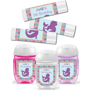 Little Mermaid Glitter | Under the Sea  - Lip Balms Chap Stick or Hand Wash - Best Party Favor Idea