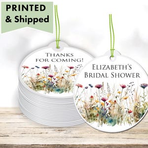 Wildflower Meadow Flowers Spring Summer Little Wildflower Love in Bloom  GIFT TAGS Thank You Card For Party Favor Bags or Gable Boxes FL19