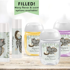 Dragon Baby Shower Party Decorations Cute Boho Dragon Egg Watercolor Lip Balms Chap Stick or Hand Wash - Best Party Favor Idea DR32