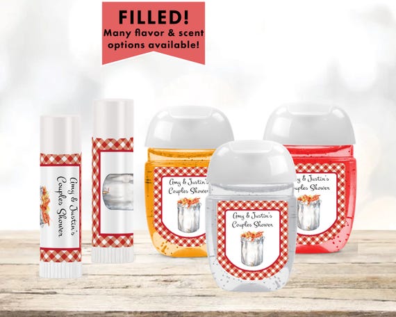 Crawfish Boil | Summer Cajun Seafood Red White Gingham Lip Balms Chap Stick or Hand Wash - Best Party Favor Idea CR08