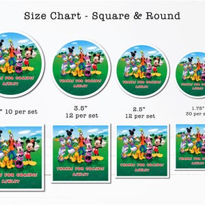 a group of mickey mouse stickers sitting on top of a table