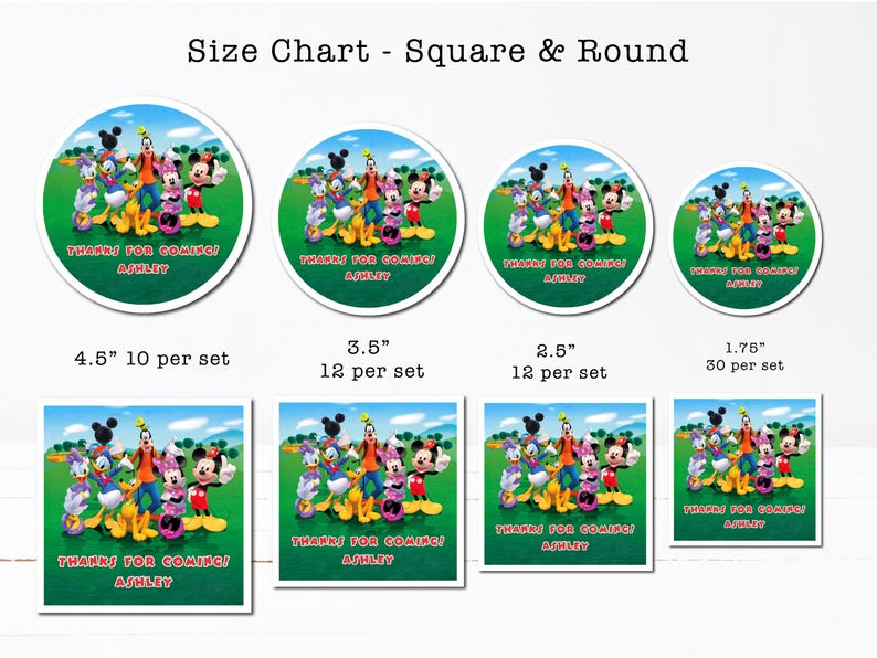 a group of mickey mouse stickers sitting on top of a table