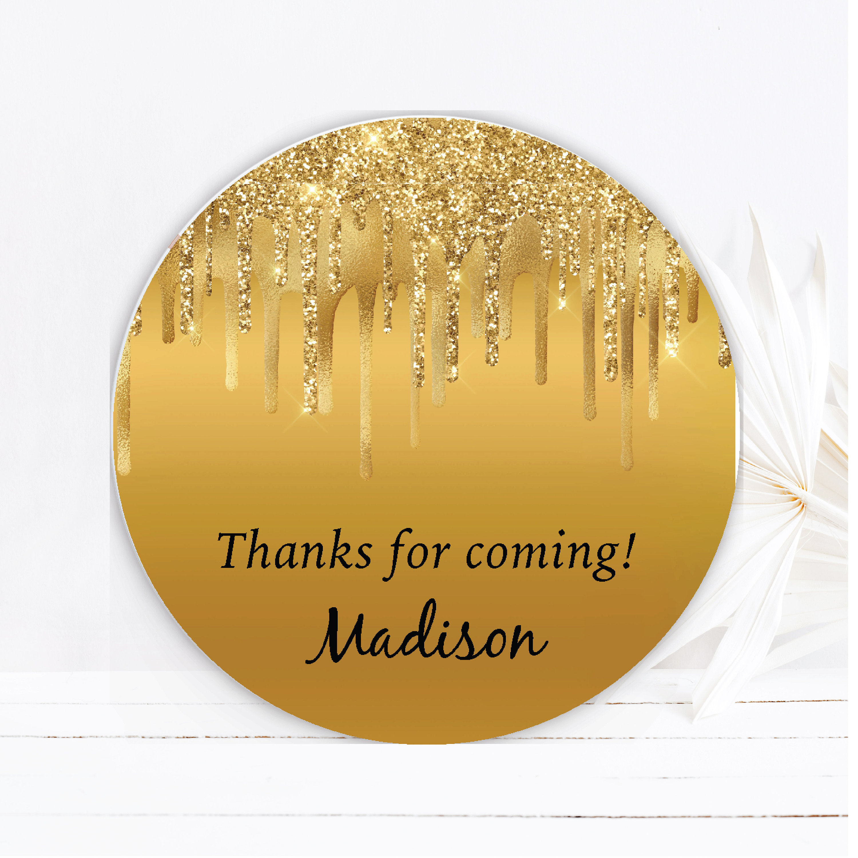  30Pcs Personalized Gift Tags,Adhesive Backed Fancy Frame Square  Favor Name Tag,for Wedding Favors Birthday Party,Baby Shower,Valentines  Day,Christmas and Handmade Items (Circular) : Handmade Products