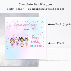 a greeting card with the words chocolate bar wrapper on it