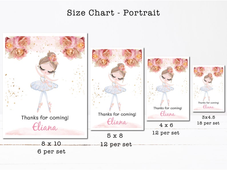 Pink Floral Gold Glitter Ballerina Ballet Tutu Birthday Cute Etsy