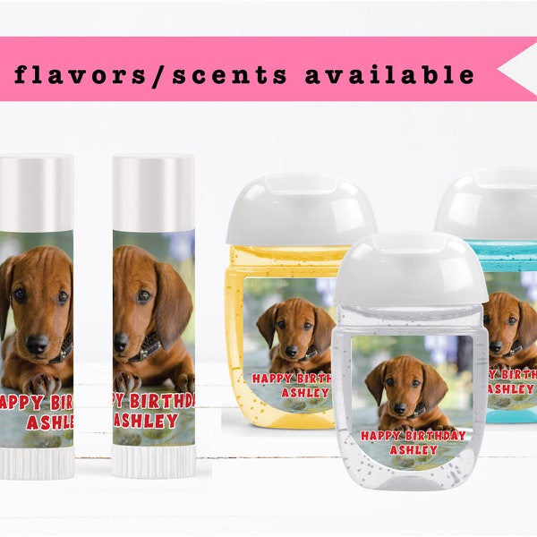 Dachshund Dog Cute Puppy Pet Paw-ty Party Dachshund Photograph Lip Balms Chap Stick or Hand Wash - Best Party Favor Idea