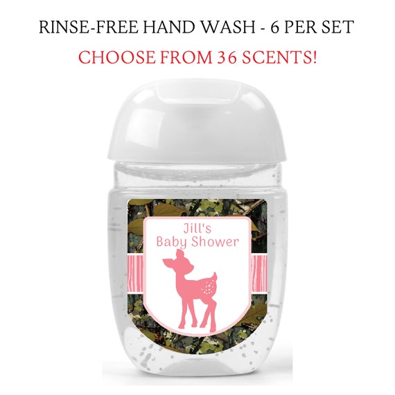 Oh Deer Little Doe Pink Hunting Nature Tree  Camouflage Camo  - Lip Balms Chap Stick or Hand Wash Best Personalized Party Favors