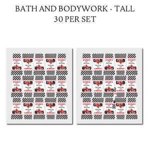 Red Race Car Checkered Flag Two Fast Racing PRINTED GLOSSY - Etsy