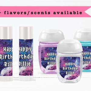 Galaxy Stars Out of this world Space - Lip Balms Chap Stick or Hand Wash - Best Party Favor Idea