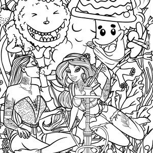 Princess Stoner Coloring Book: Coloring Book for Relaxation - Etsy Ireland