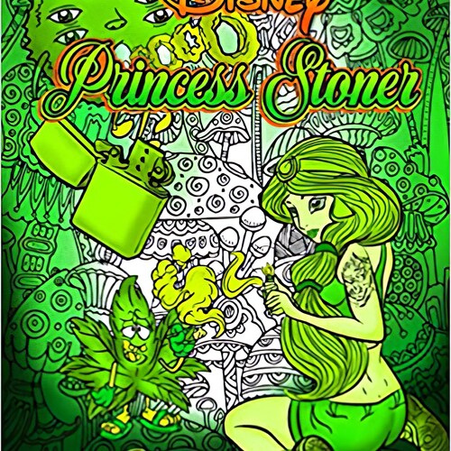 Princess Stoner Coloring Book the Psychedelic Coloring Book Etsy